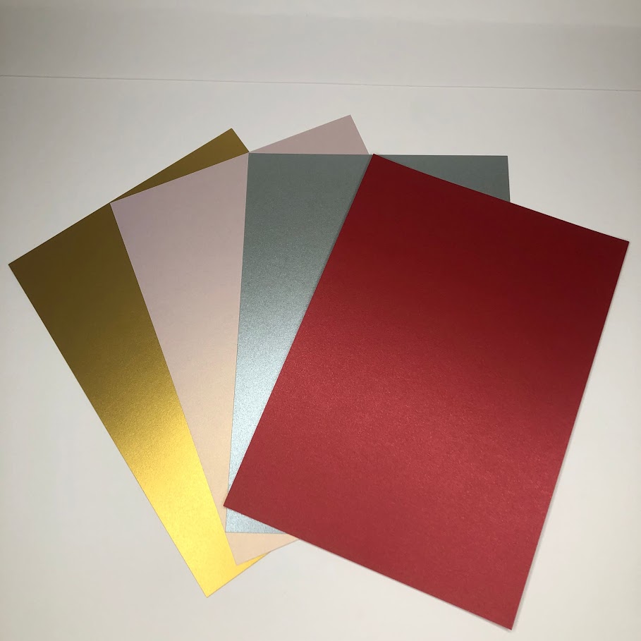 Double sided pearlized card