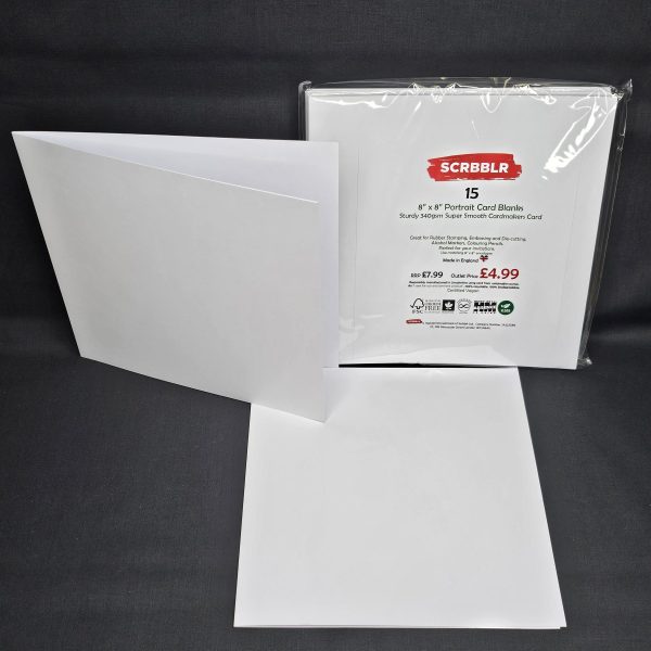 Luxury 8"x 8" Card Blanks 15 Pack & 8"x 8" Envelopes 25 Pack