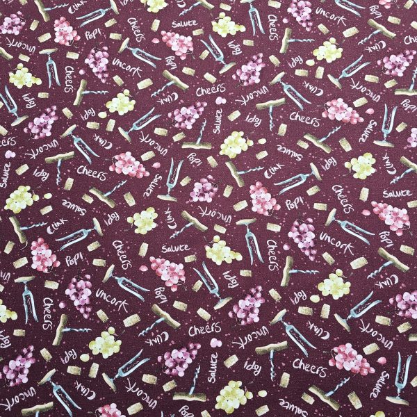 P&B Fabrics - Pop The Cork! - Mercedes Lopez Charro - Licensed by Wild Apple Graphics PB009