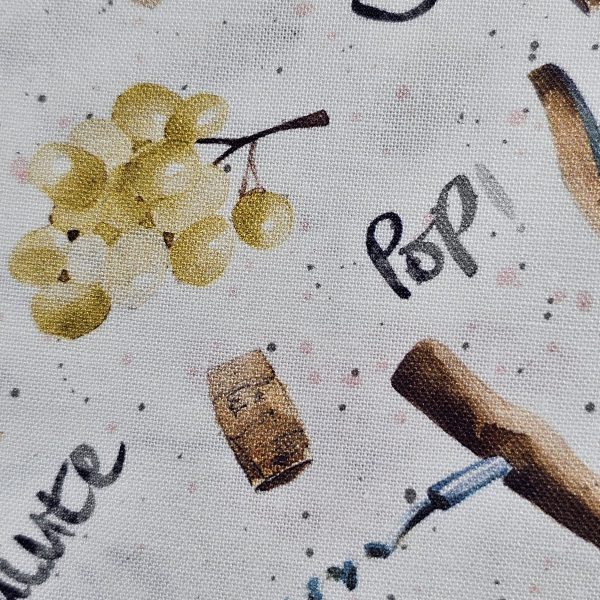 P&B Fabrics - Pop The Cork! - Mercedes Lopez Charro - Licensed by Wild Apple Graphics PB011