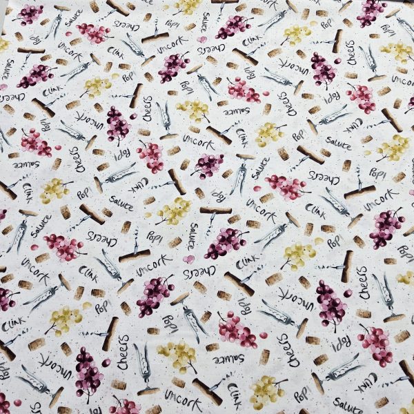 P&B Fabrics - Pop The Cork! - Mercedes Lopez Charro - Licensed by Wild Apple Graphics PB011