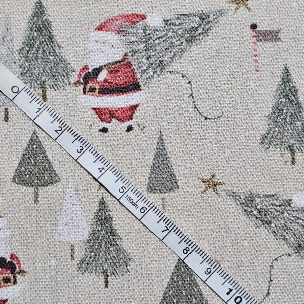 Panama Weave 100% Plain Cotton Fabric - Christmas Design - CP001