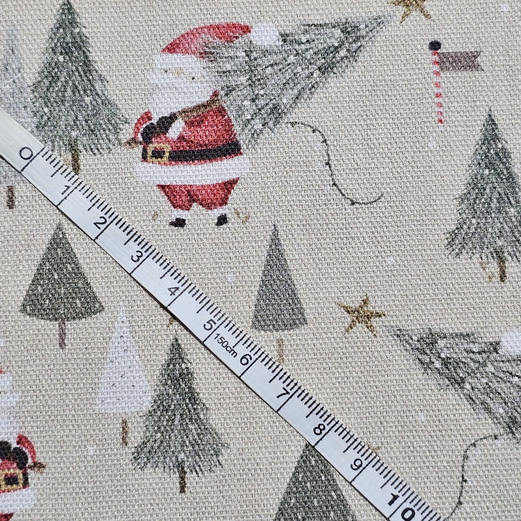 Panama Weave 100% Plain Cotton Fabric - Christmas Design - CP001
