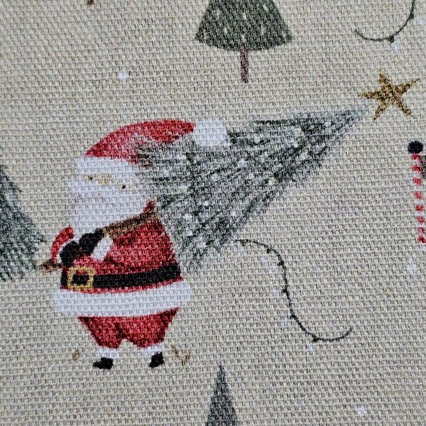 Panama Weave 100% Plain Cotton Fabric - Christmas Design - CP001