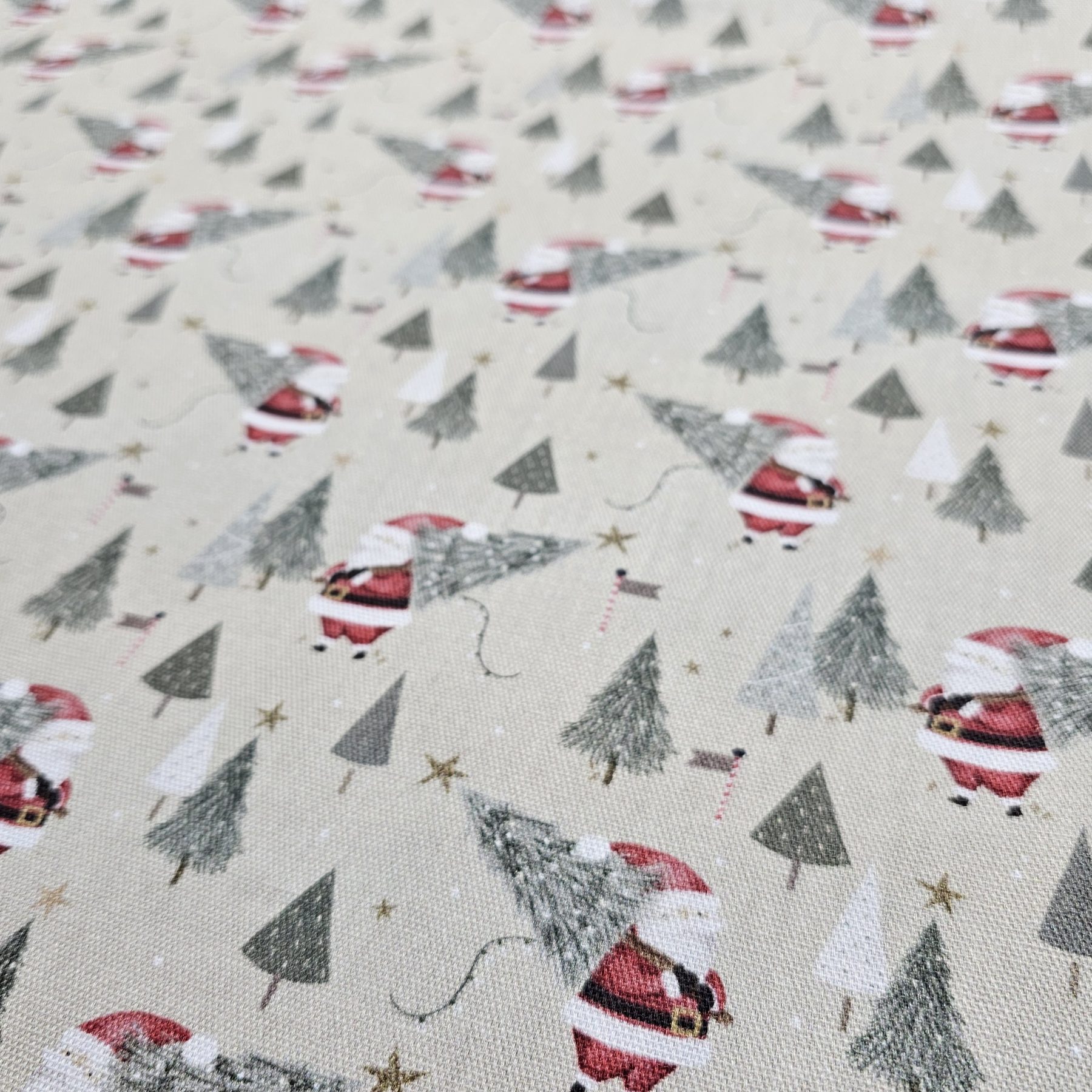 Panama Weave 100% Plain Cotton Fabric - Christmas Design - CP001
