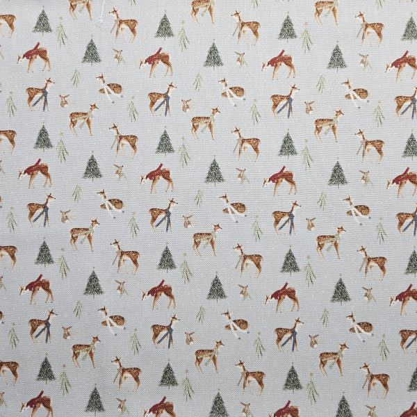 Panama Weave 100% Plain Cotton Fabric - Christmas Design - CP002