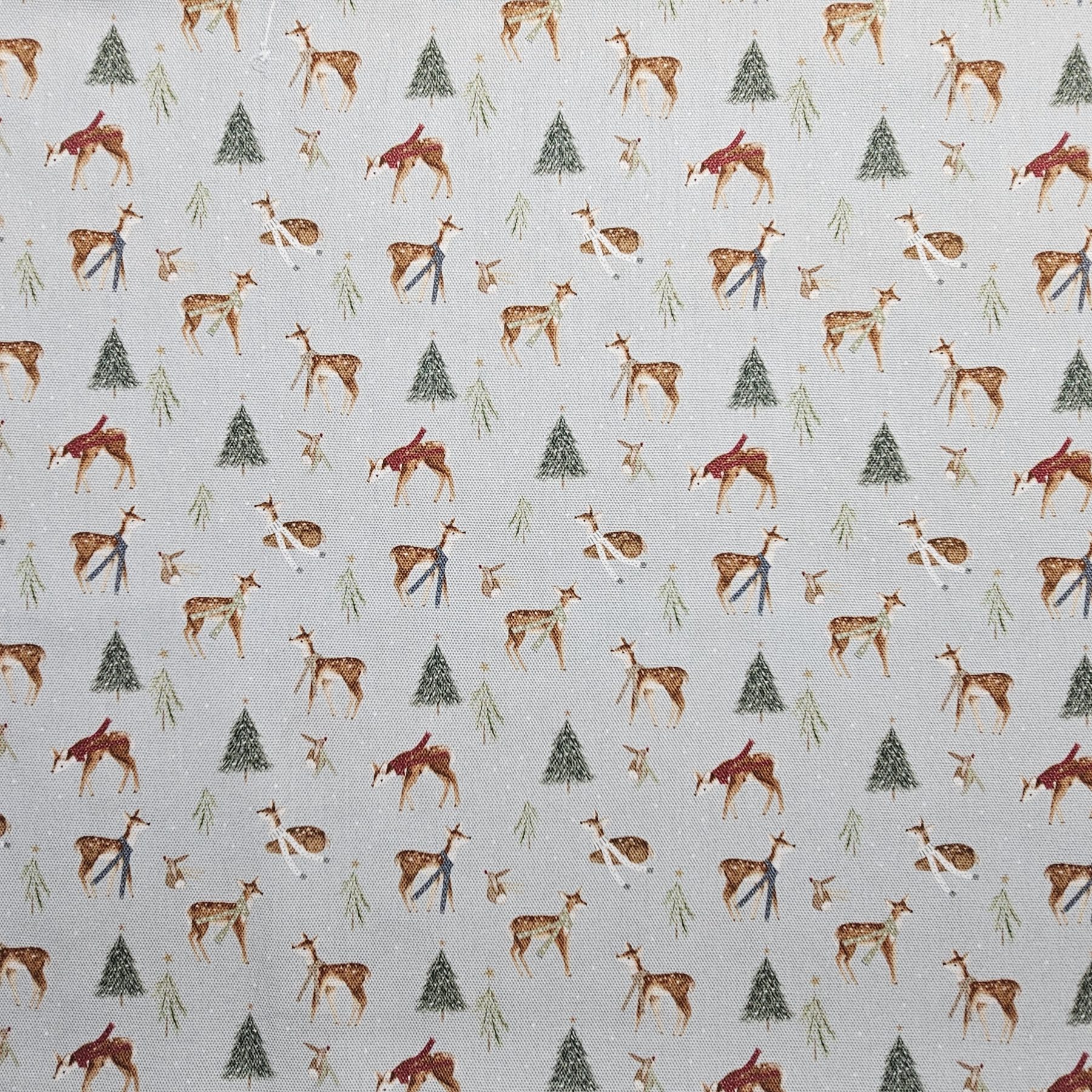 Panama Weave 100% Plain Cotton Fabric - Christmas Design - CP002