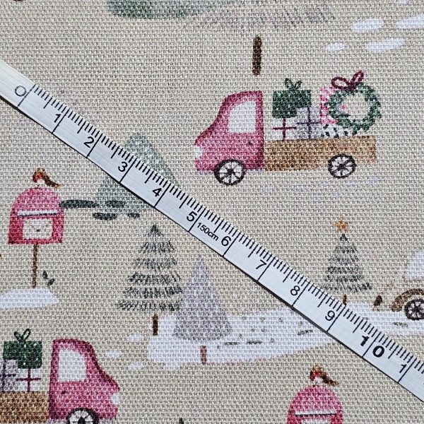 Panama Weave 100% Plain Cotton Fabric - Christmas Design - CP003