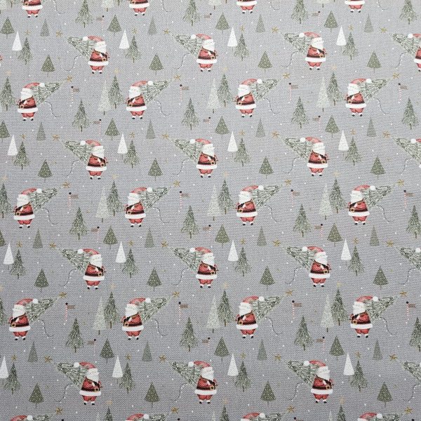Panama Weave 100% Plain Cotton Fabric - Christmas Design - CP004