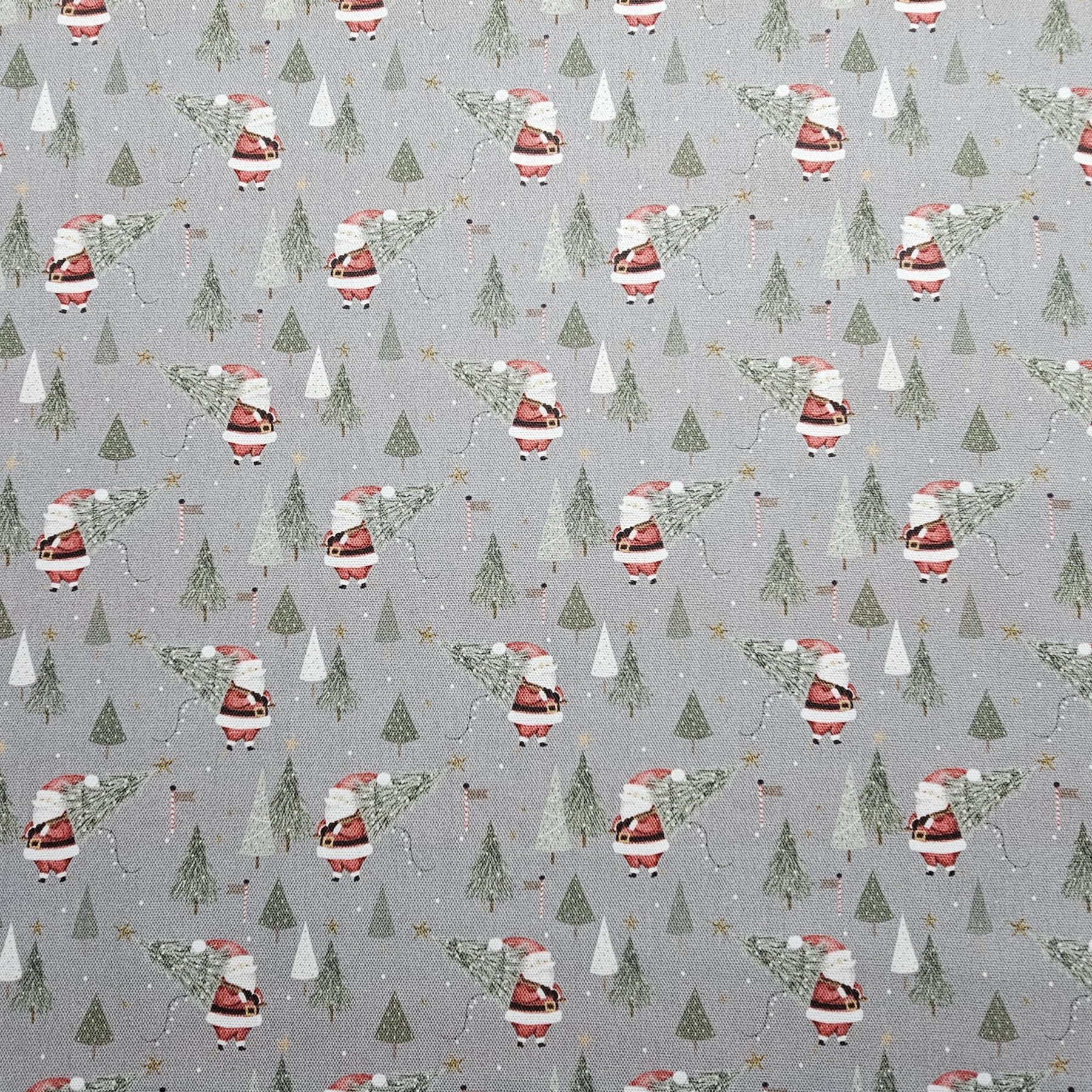 Panama Weave 100% Plain Cotton Fabric - Christmas Design - CP004