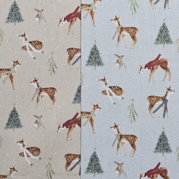 Panama Weave 100% Plain Cotton Fabric - Christmas Design - CP006