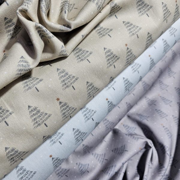 Panama Weave 100% Plain Cotton Fabric - Christmas Design - CP007