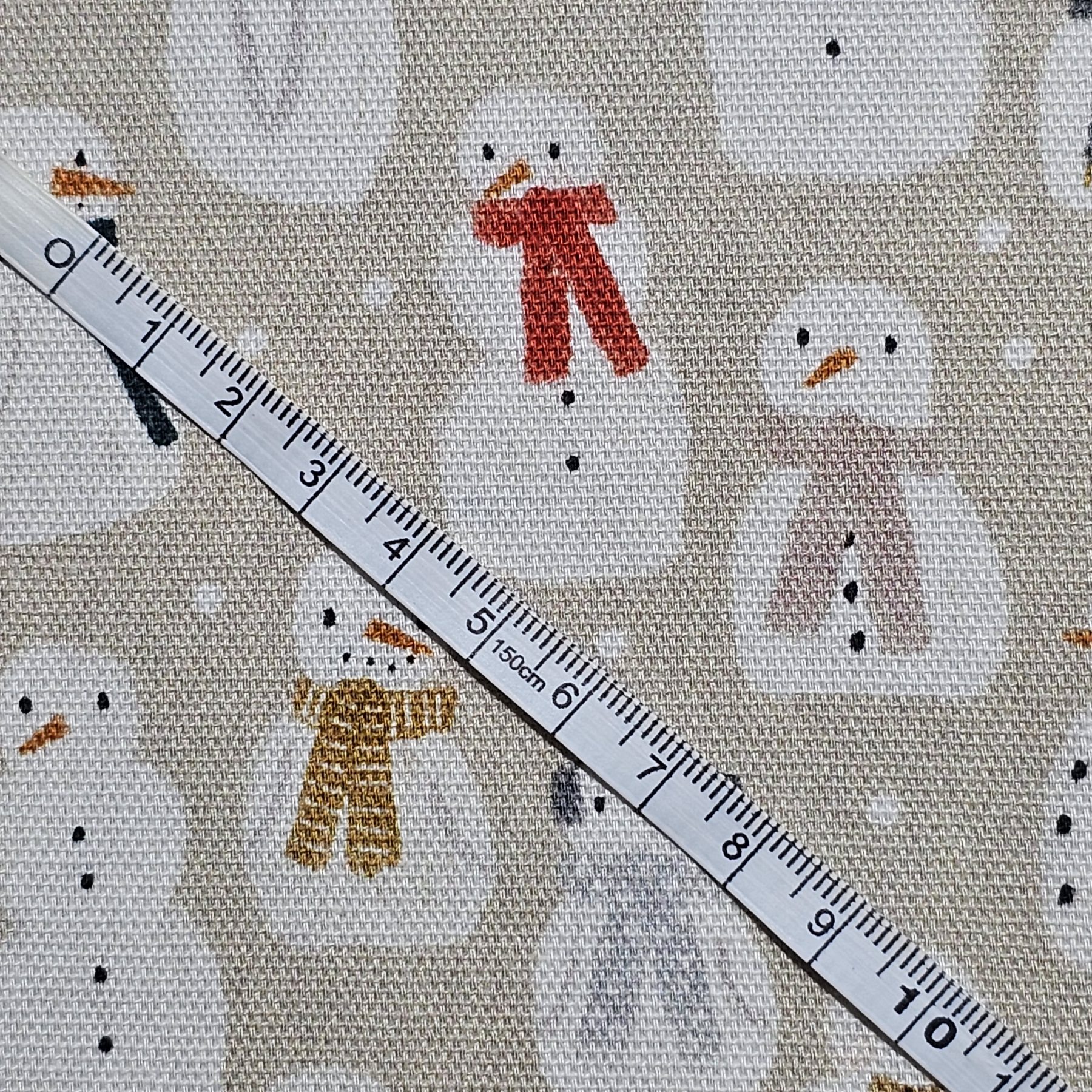 Panama Weave 100% Plain Cotton Fabric - Christmas Design - CP012