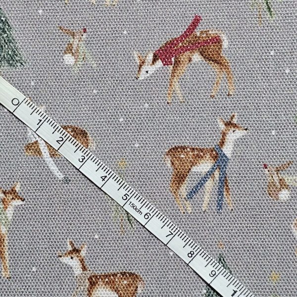 Panama Weave 100% Plain Cotton Fabric - Christmas Design - CP015
