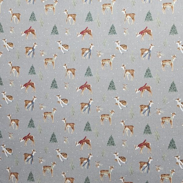 Panama Weave 100% Plain Cotton Fabric - Christmas Design - CP015