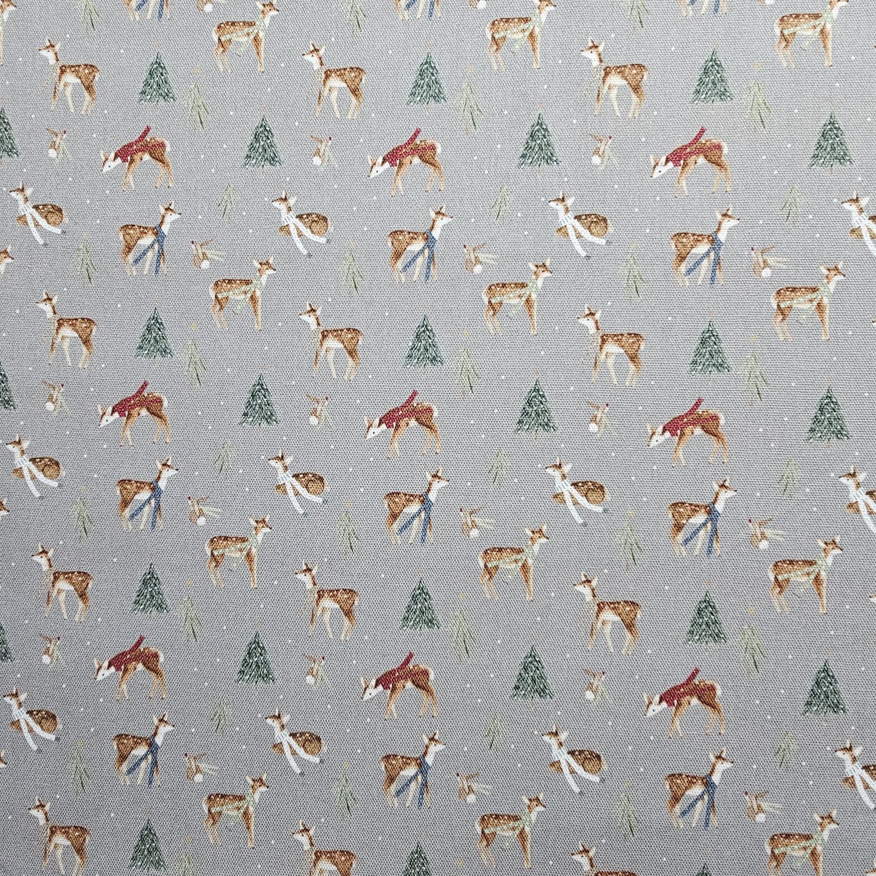 Panama Weave 100% Plain Cotton Fabric - Christmas Design - CP015