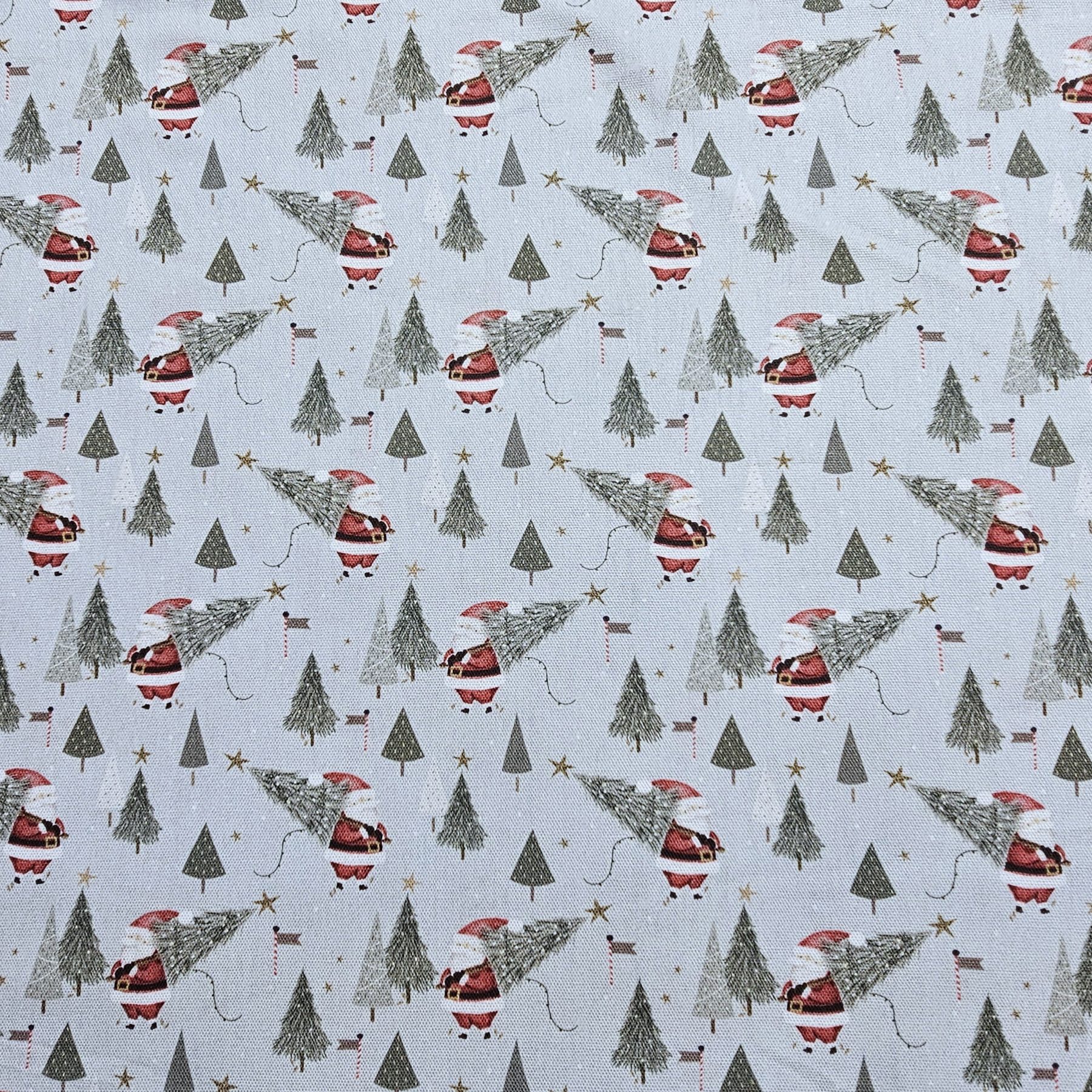 Panama Weave 100% Plain Cotton Fabric - Christmas Design - CP016