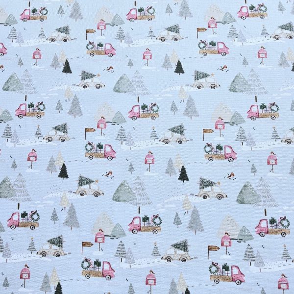 Panama Weave 100% Plain Cotton Fabric - Christmas Design - CP017