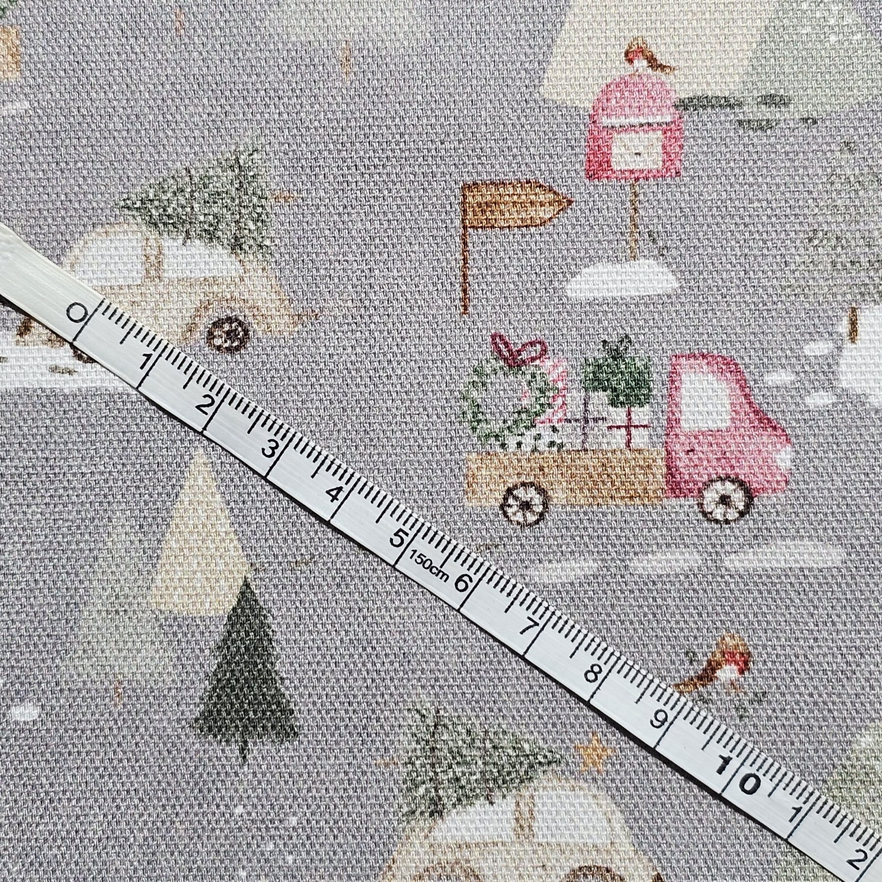 Panama Weave 100% Plain Cotton Fabric - Christmas Design - CP018