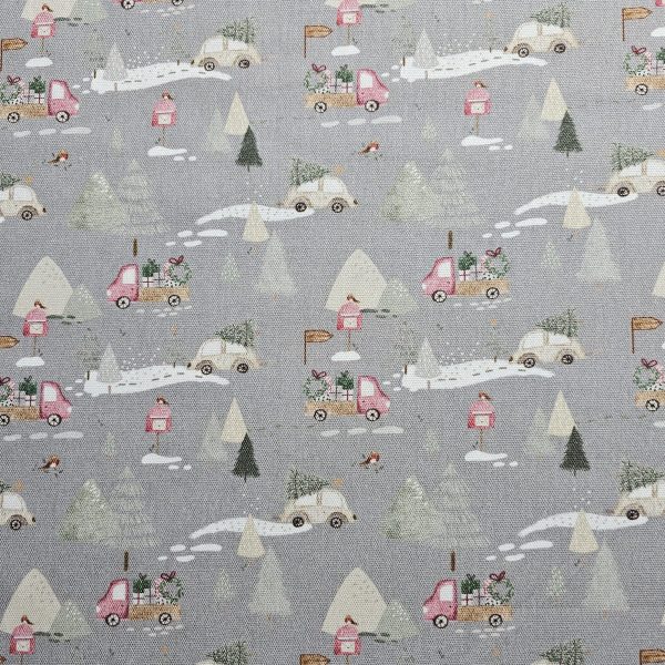 Panama Weave 100% Plain Cotton Fabric - Christmas Design - CP018