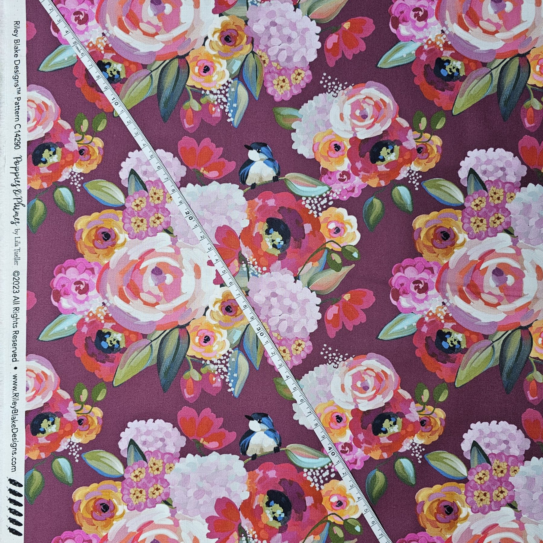 Riley Blake - Poppies and Plums Fabric - RB001