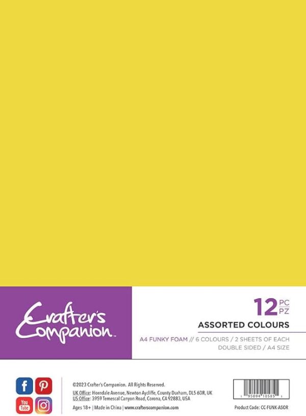 Crafter's Companion A4 Funky Pack - Assorted Pack of 12pc