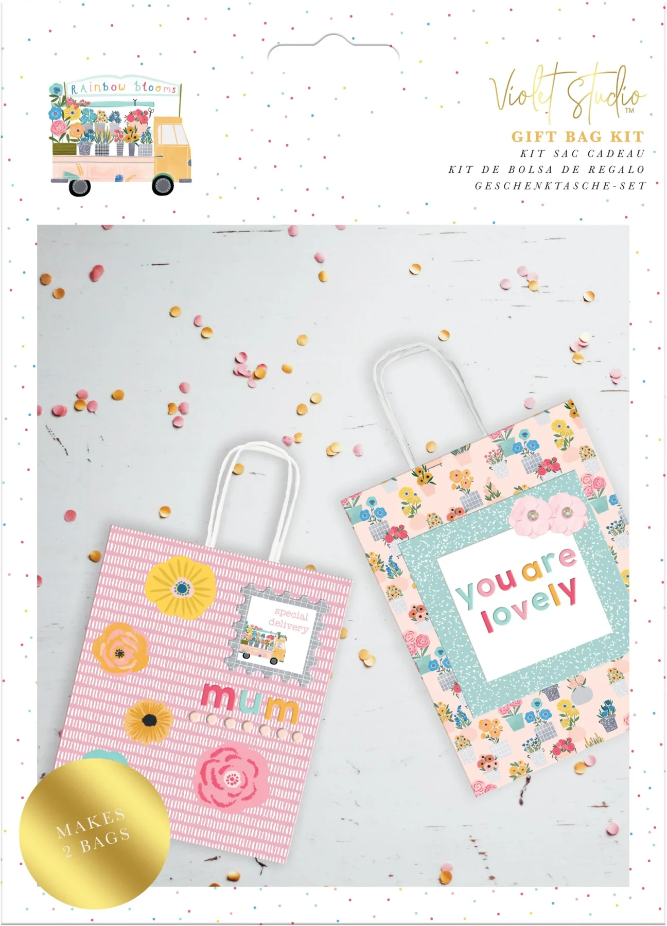 Violet Studios Gift Bag Kit - Rainbow Blooms
