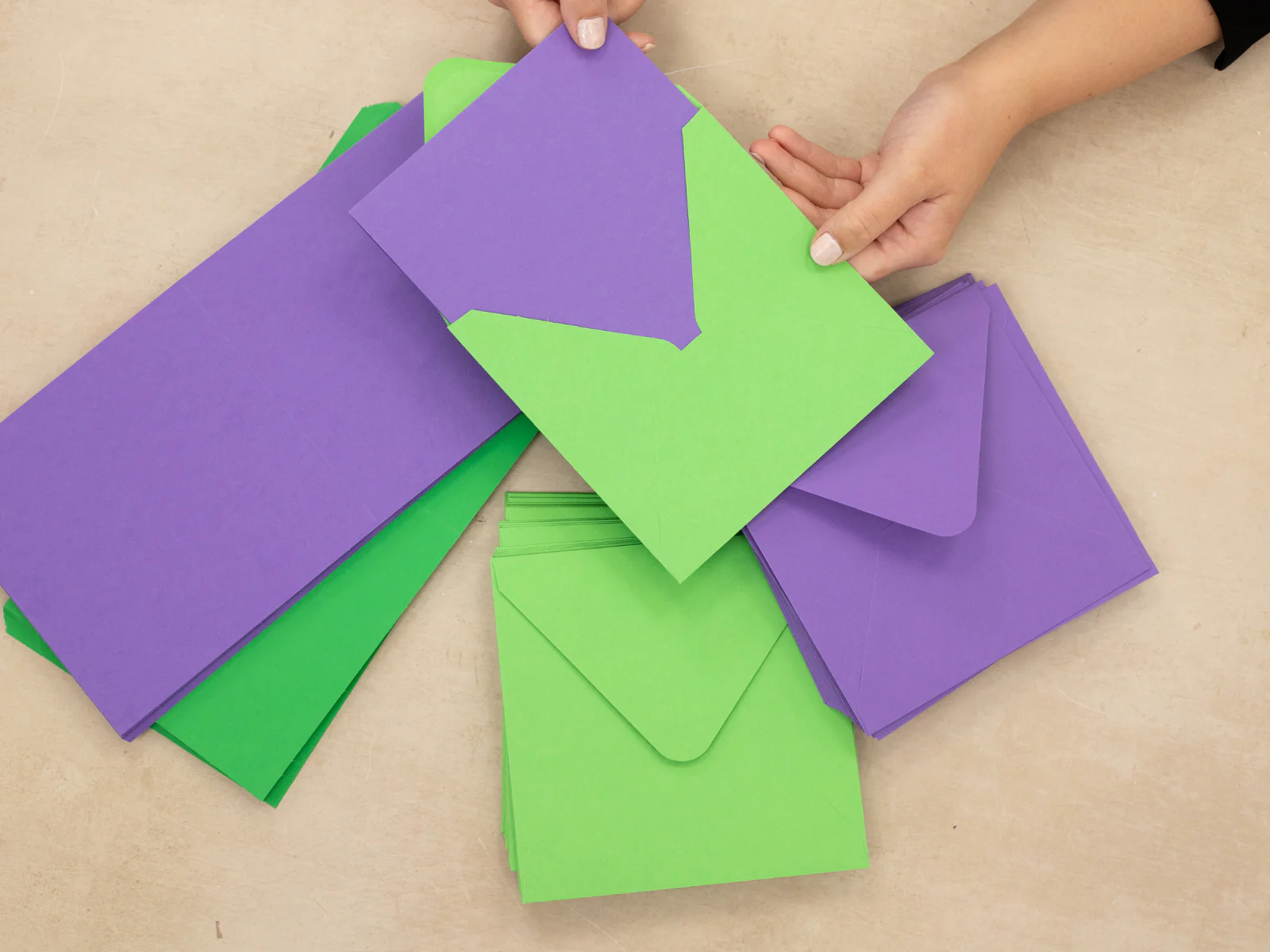 Crafter's Companion - 6"x 6" Purple & Green Card & Envelopes 100pc