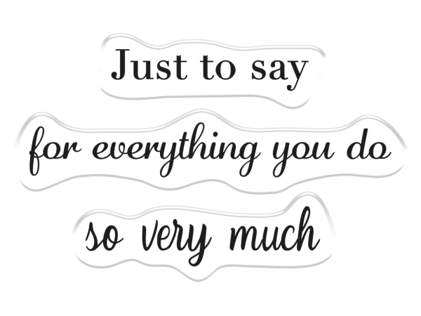 Crafters Companion - Stamp & Die Set - Thank You For Everything