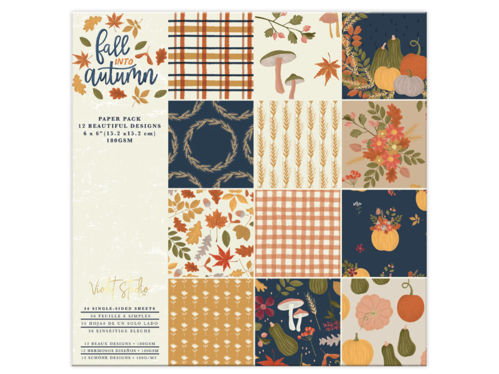 Violet Studio - 6x6" Paper Pack - Fall into Autumn - 36pk