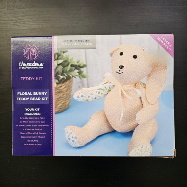 Floral Bunny Teddy Bear Kit by Crafter's Companion Threaders