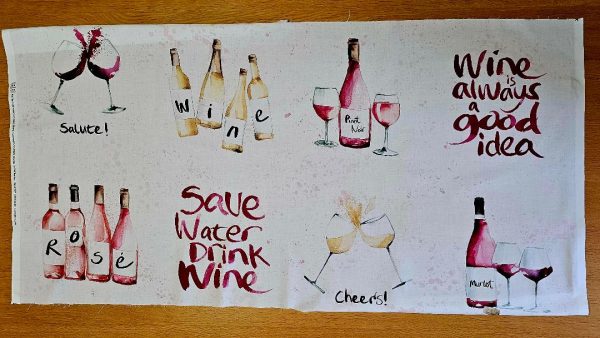 11 Fabric Panel - Pop The Cork! - Panel 66