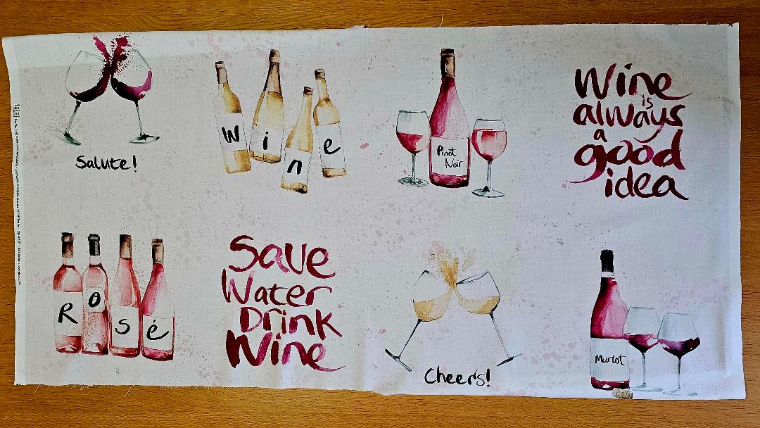 Fabric Panel - Pop The Cork! - Panel 66