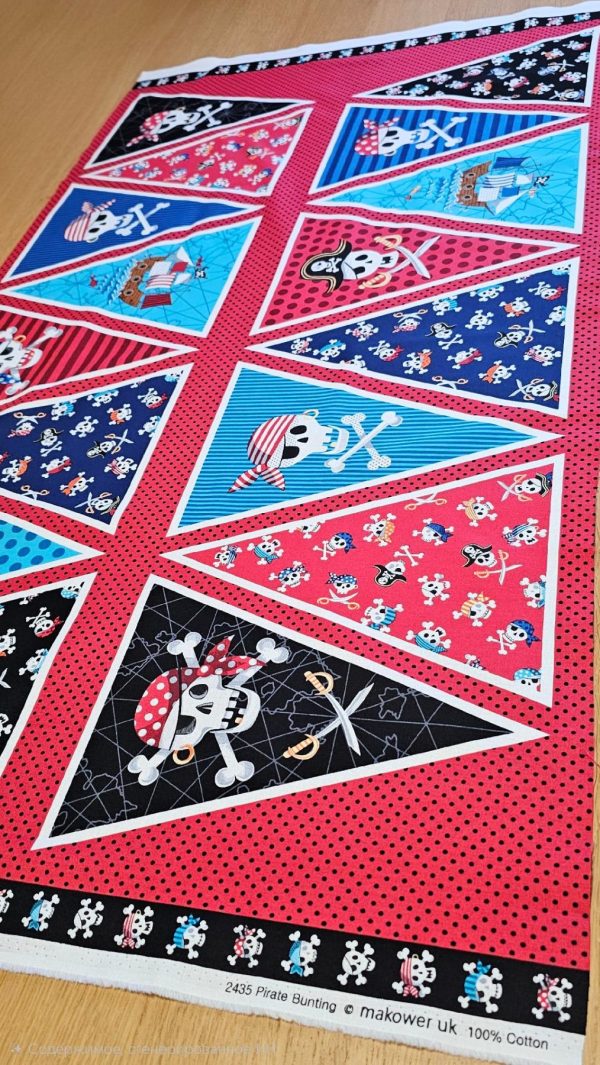 Fabric Panel - Pirate Bunting - Panel 29