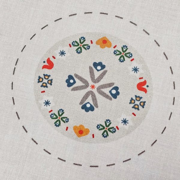 43 Fabric Panel - Winter Folk by Sally Payne - Panel 79