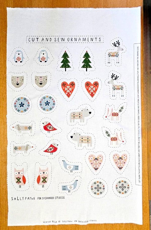 52 Fabric Panel - Winter Folk by Sally Payne - Panel 79