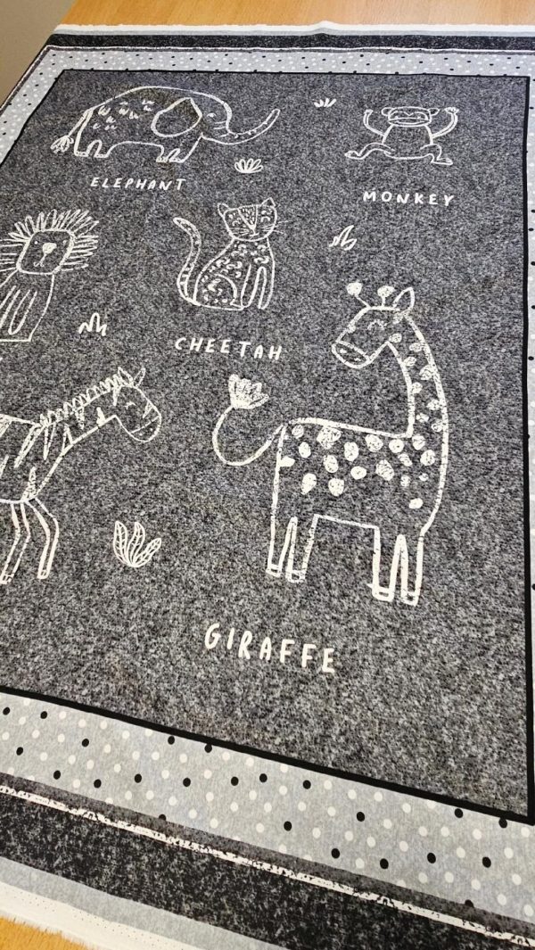 Fabric Panel - Wild Bunch Safari Animals - Panel 72