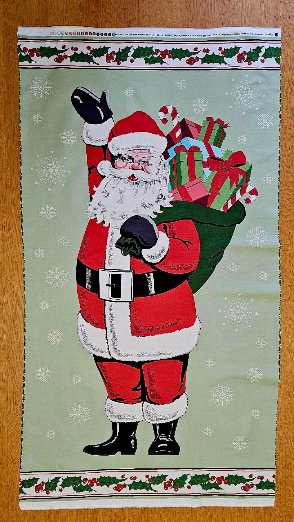 Fabric Panel - HO HO HO - Panel 67