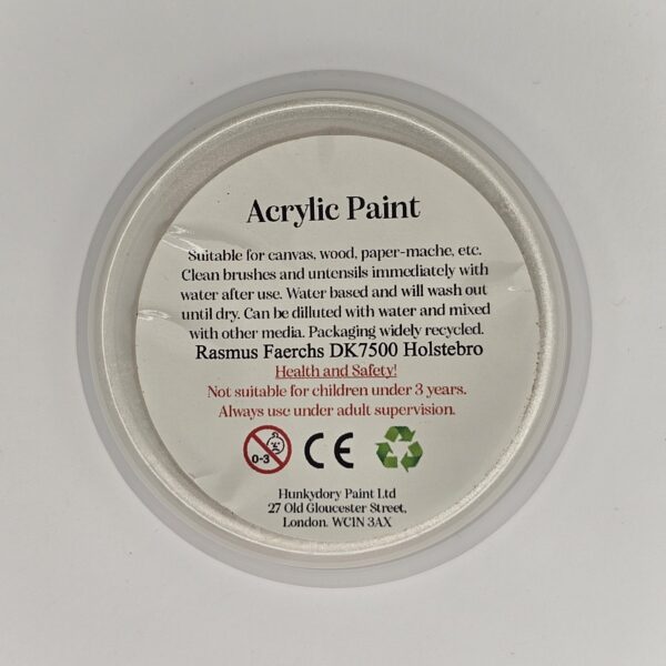 Hunkydory - Artist Acrylic Paint - Metallic - White - 01