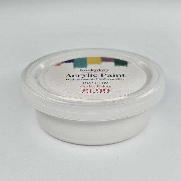 Hunkydory - Artist Acrylic Paint - Matt - White - 01