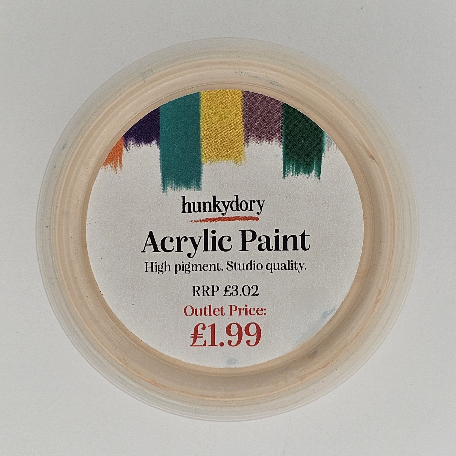 Hunkydory - Artist Acrylic Paint - Matt - Light Beige - 02