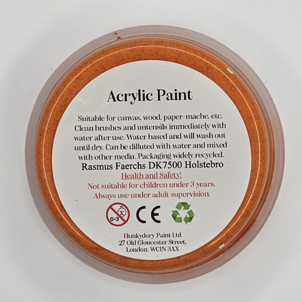 Hunkydory - Artist Acrylic Paint - Glitter - Orange - 02