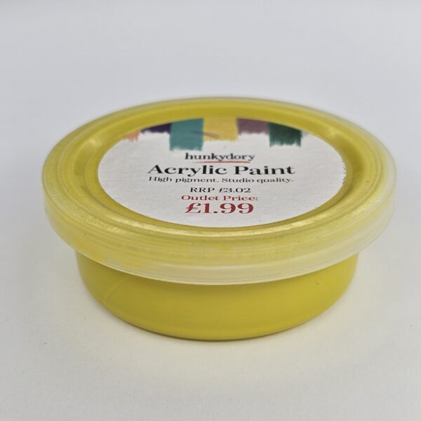 Hunkydory - Artist Acrylic Paint - Metallic - Yellow - 02