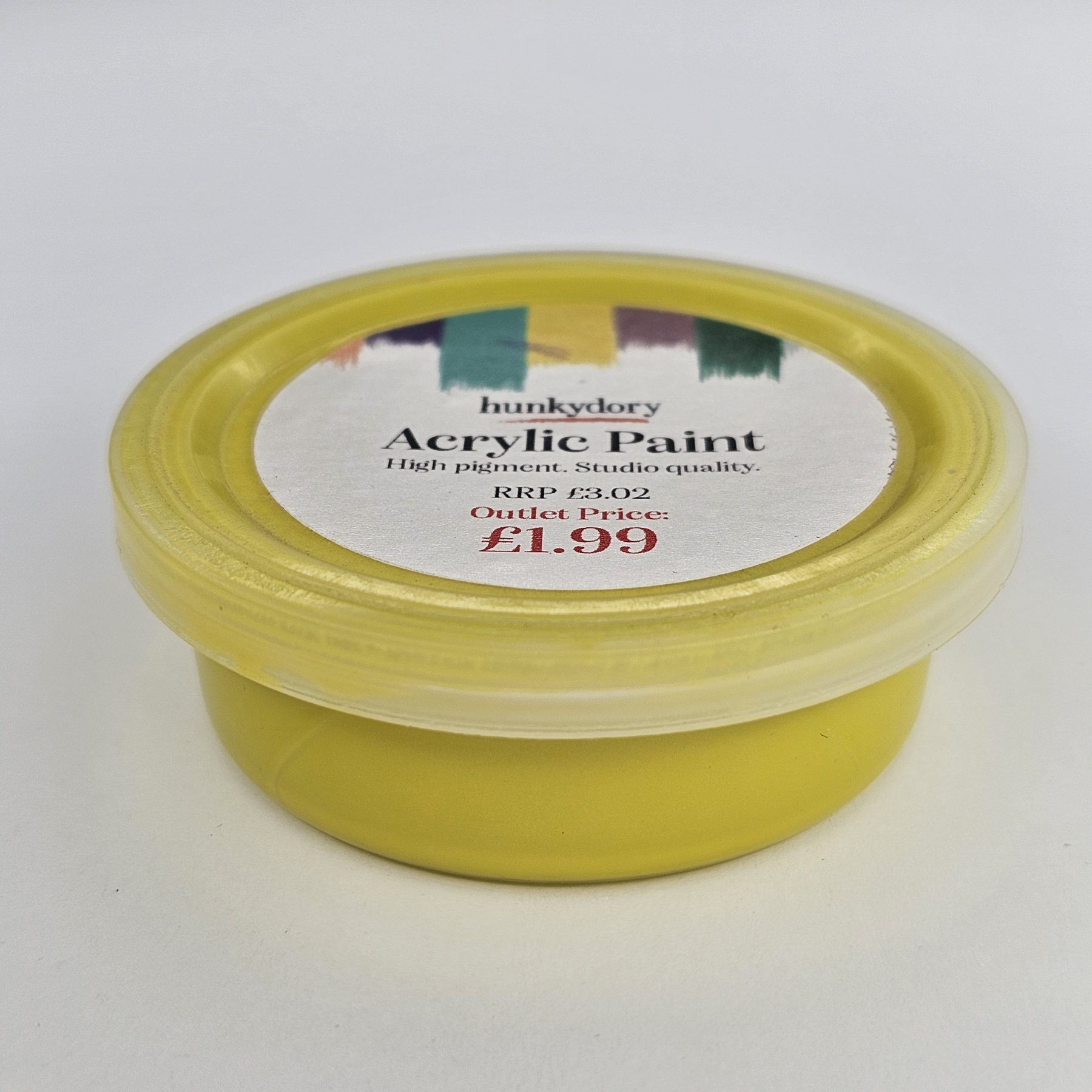 Hunkydory - Artist Acrylic Paint - Metallic - Yellow - 02