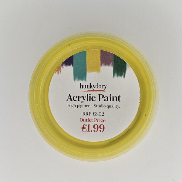 Hunkydory - Artist Acrylic Paint - Metallic - Yellow - 02