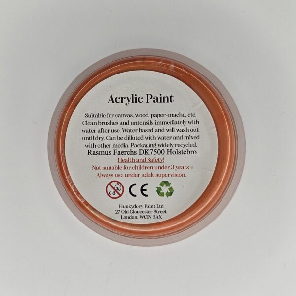 Hunkydory - Artist Acrylic Paint - Metallic - Orange - 03
