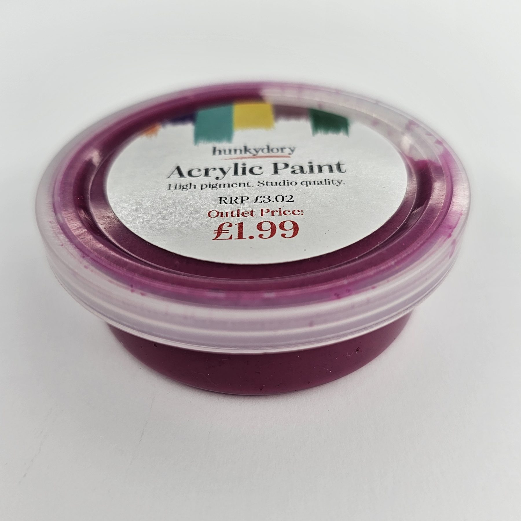 Hunkydory - Artist Acrylic Paint - Glitter - Pink - 03