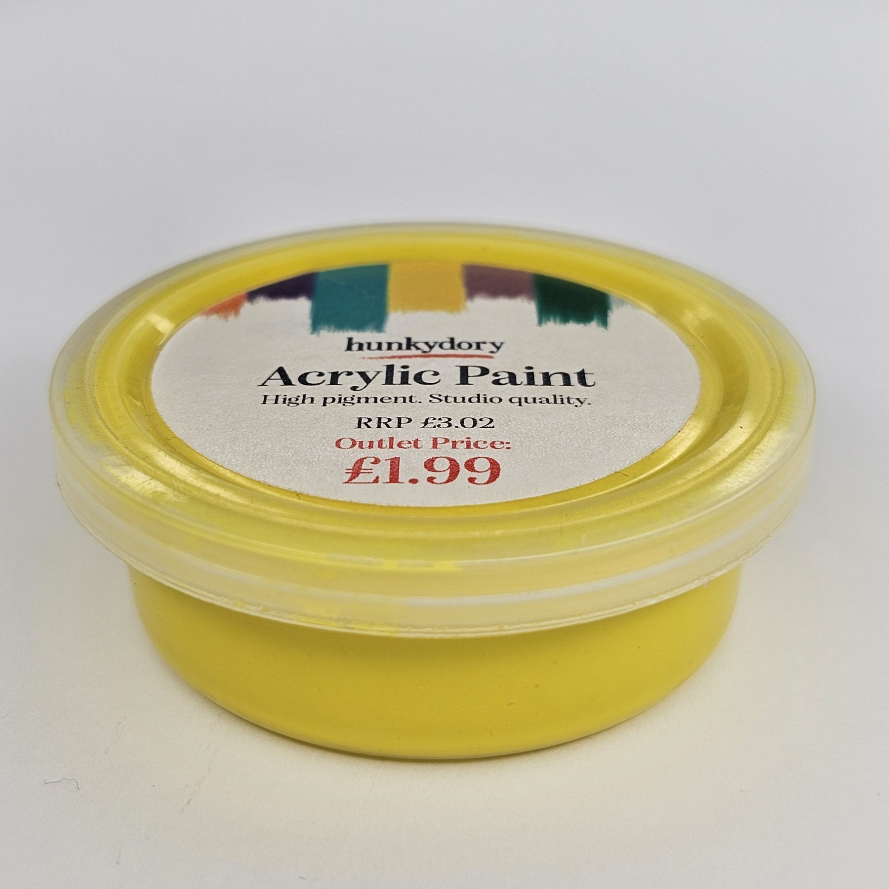 Hunkydory - Artist Acrylic Paint - Matt - Primary Yellow - 03