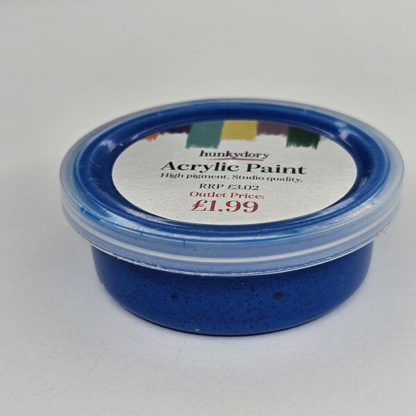 Hunkydory - Artist Acrylic Paint - Glitter - Blue - 04