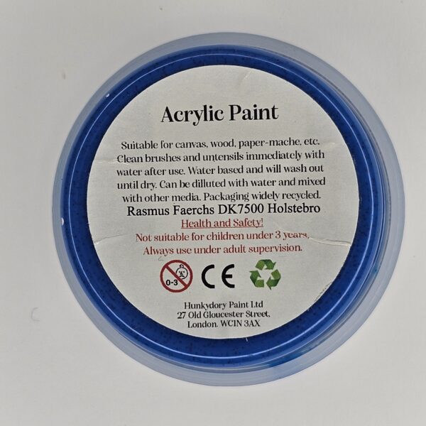 Hunkydory - Artist Acrylic Paint - Glitter - Blue - 04